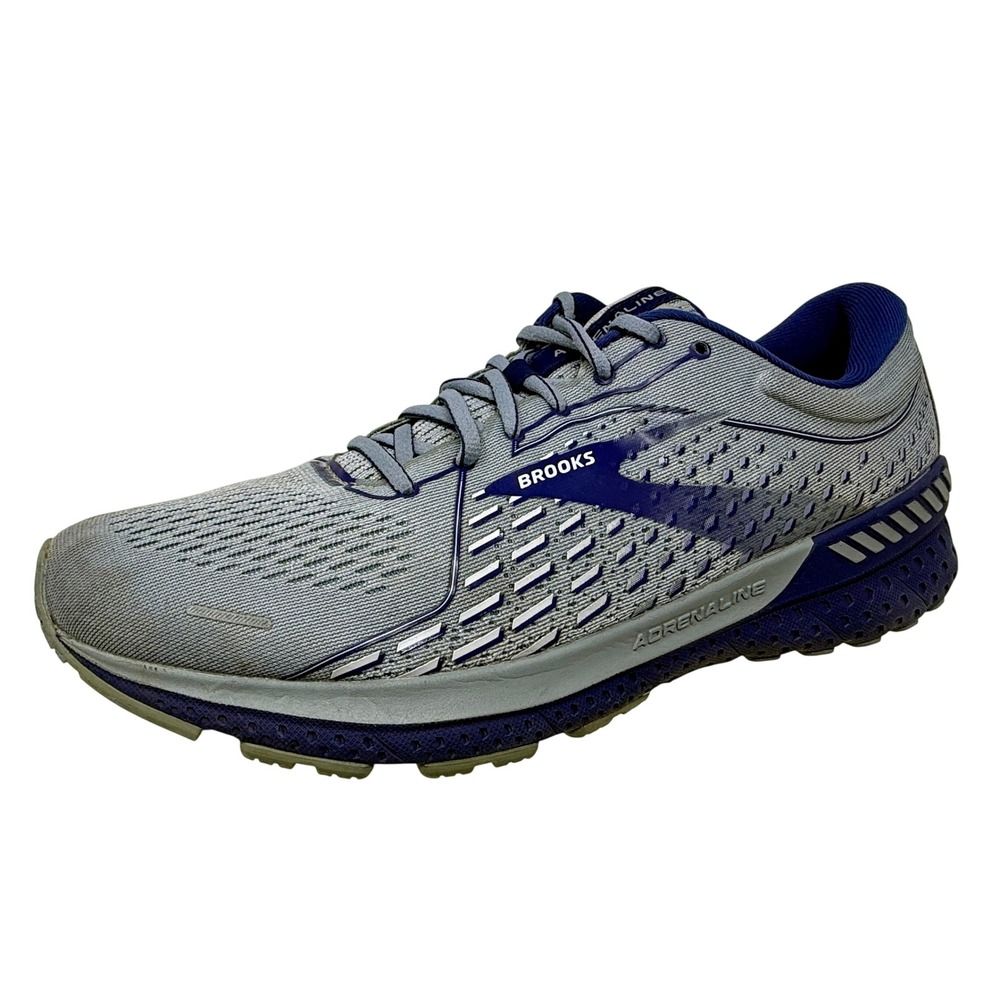 Brooks Adrenaline GTS 21 Mens Sz 11.5 Running Shoes Grey Blue 1103491D006